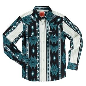 Sendero Provisions Co. Wyatt Pearl Snap Serape vintage style western size 3XL